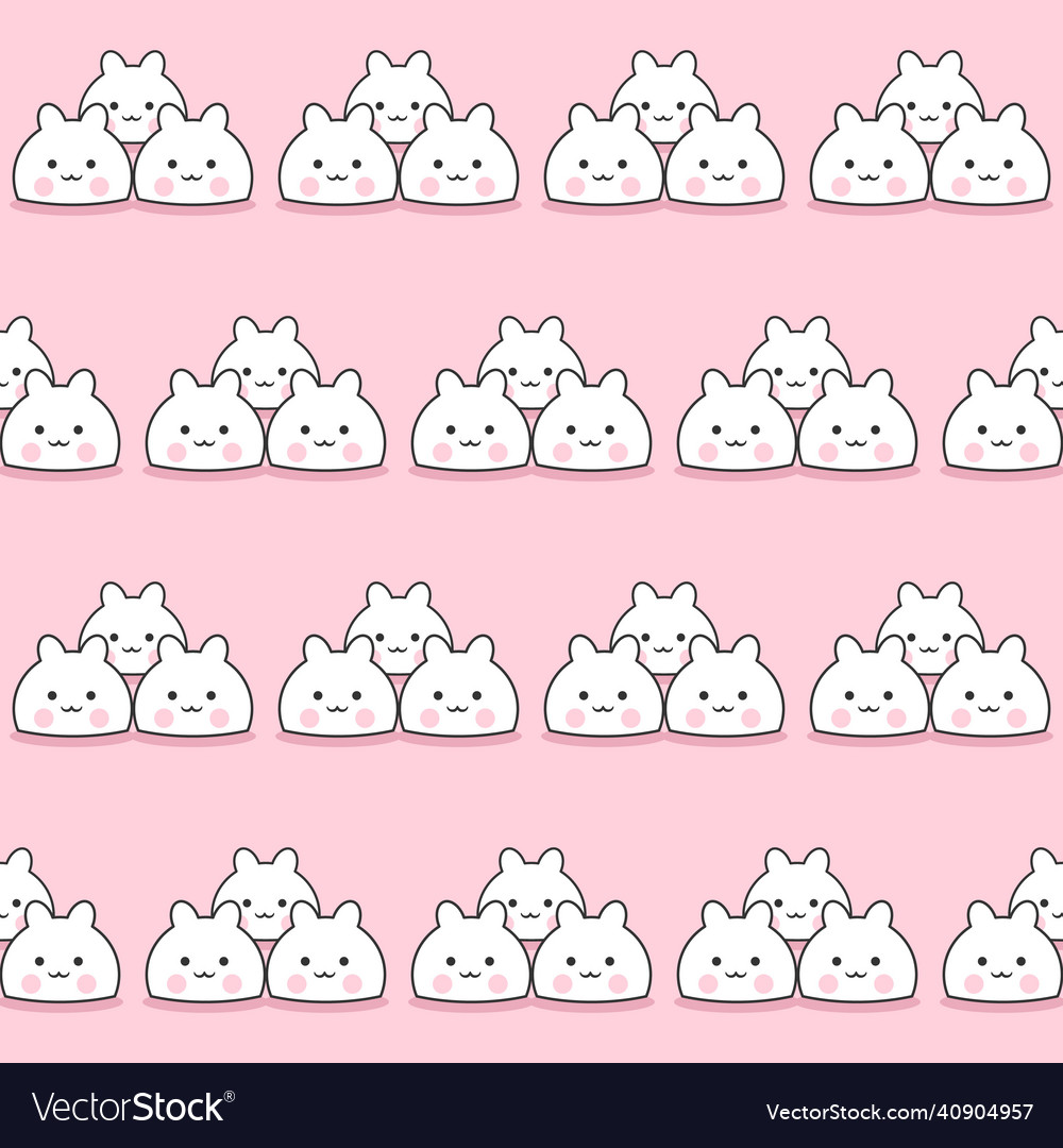 Seamless pattern with doodle kawaii