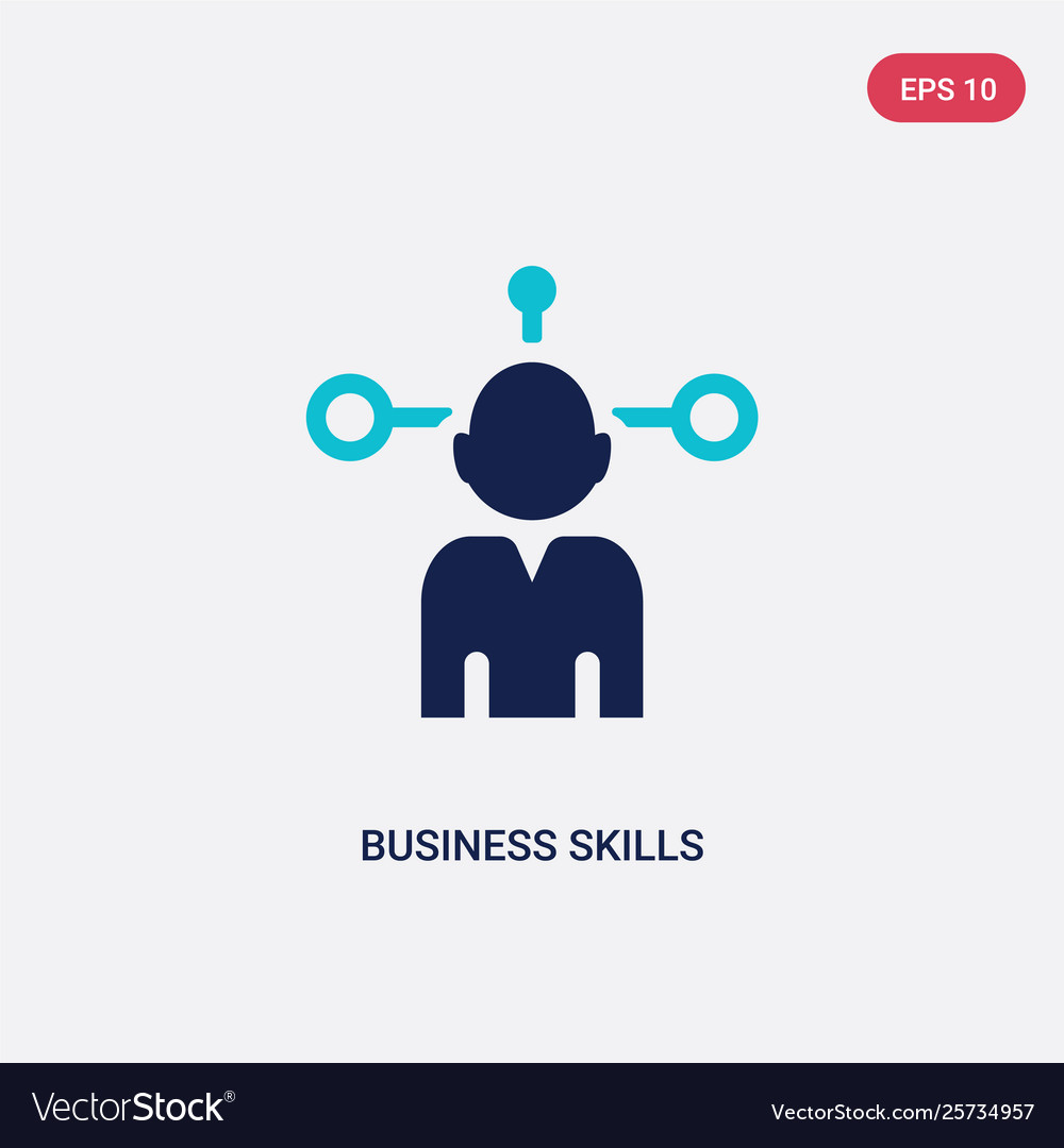 Two color business skills icon from