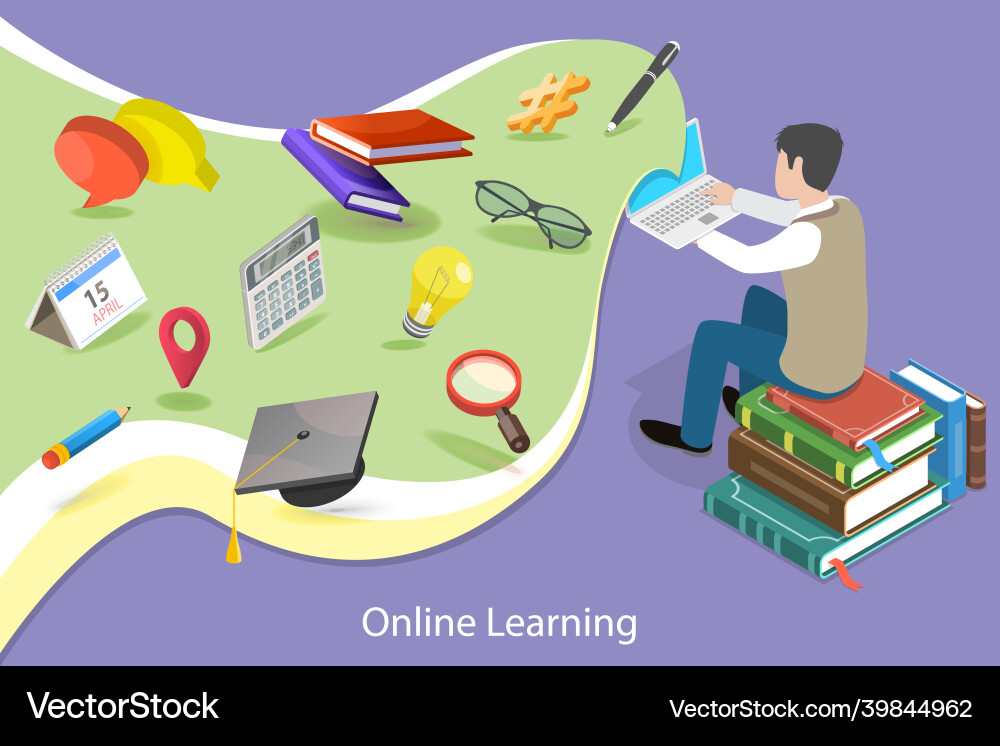 3d isometric flat conceptual Royalty Free Vector Image