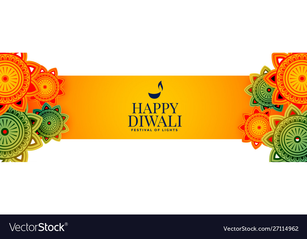 Attractive happy diwali festival banner