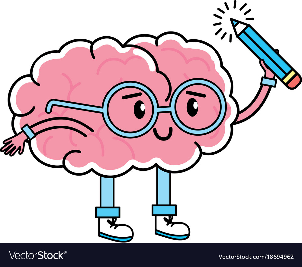 Brain cartoon design Royalty Free Vector Image