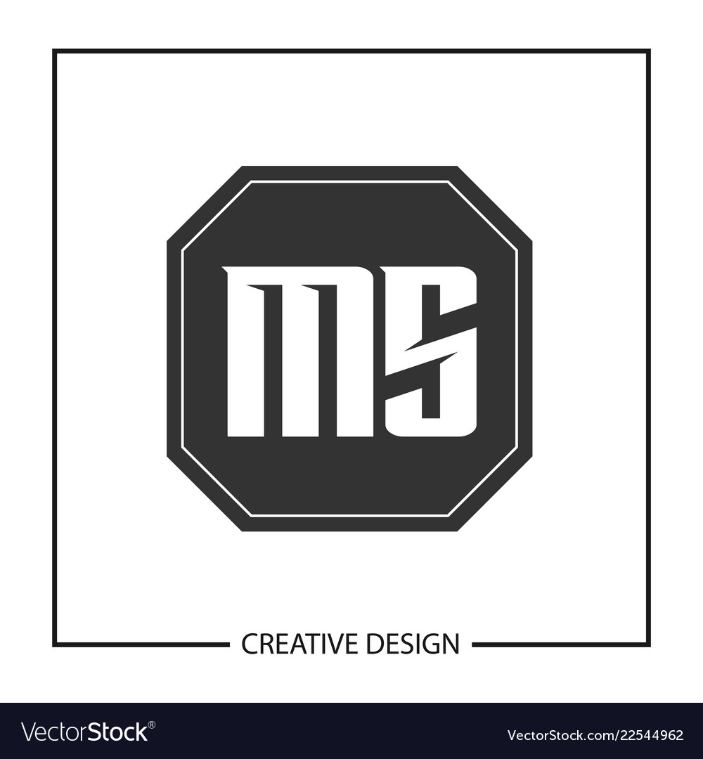 Initial letter ms logo template design