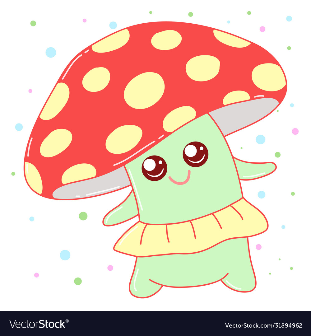 Kawaii mushroom image design Royalty Free Vector Image