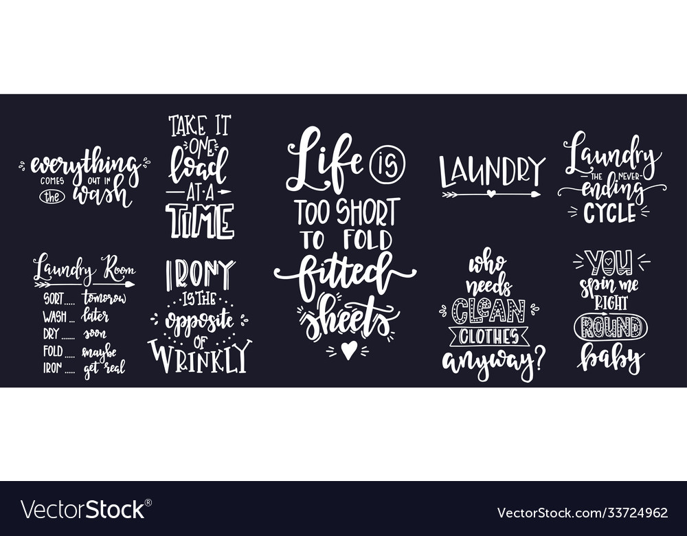 Laundry hand drawn typography poster conceptual