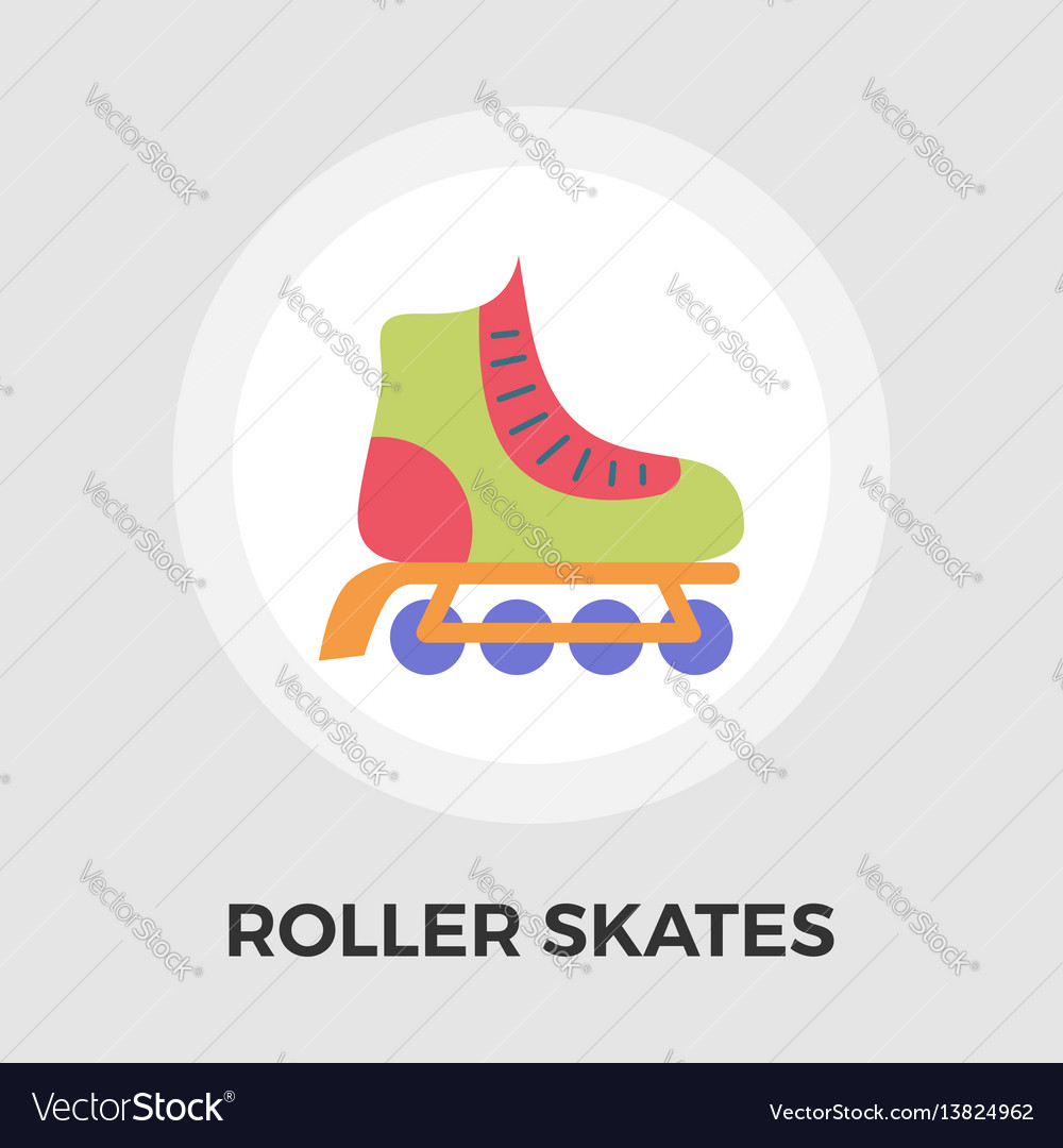 Roller skate flat icon