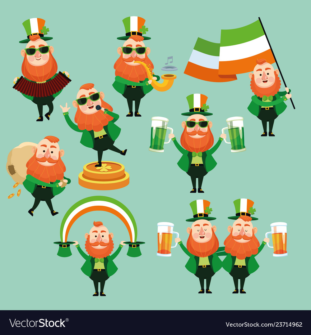 Saint patricks elves cartoons