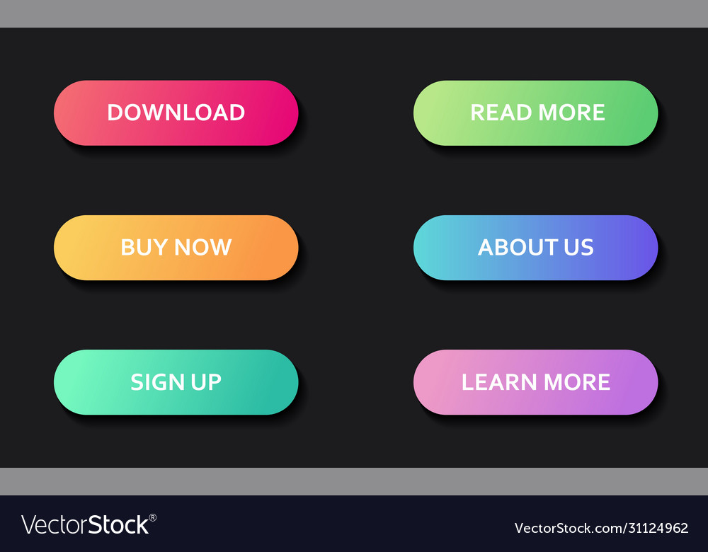 Set round colorful web buttons for internet vector image Set round colorful web buttons for internet