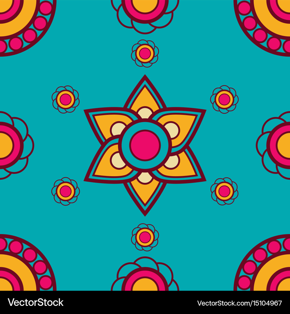 Abstract flowers seamless pattern Royalty Free Vector Image