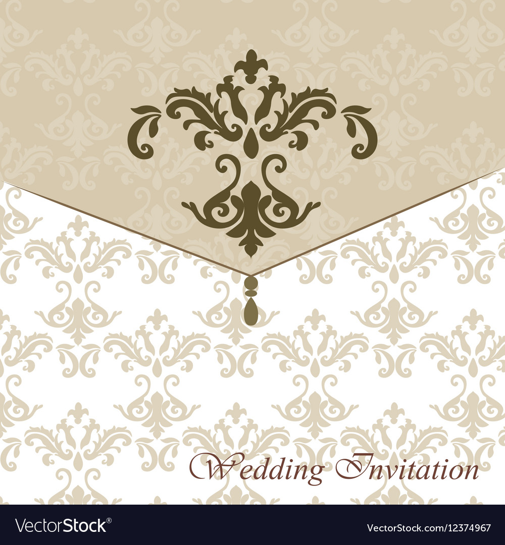 Classic luxury invitation card with ornaments