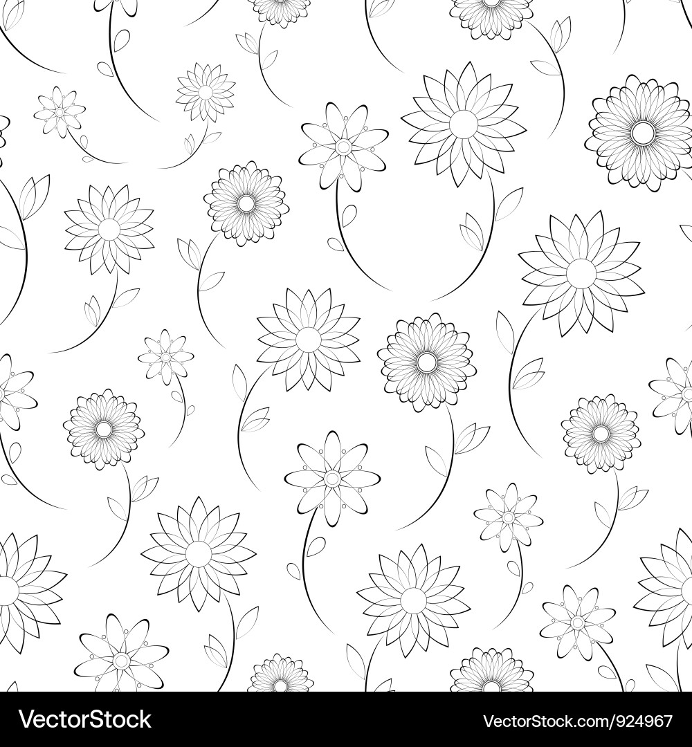 Floral Vintage Seamless Pattern Royalty Free Vector Image