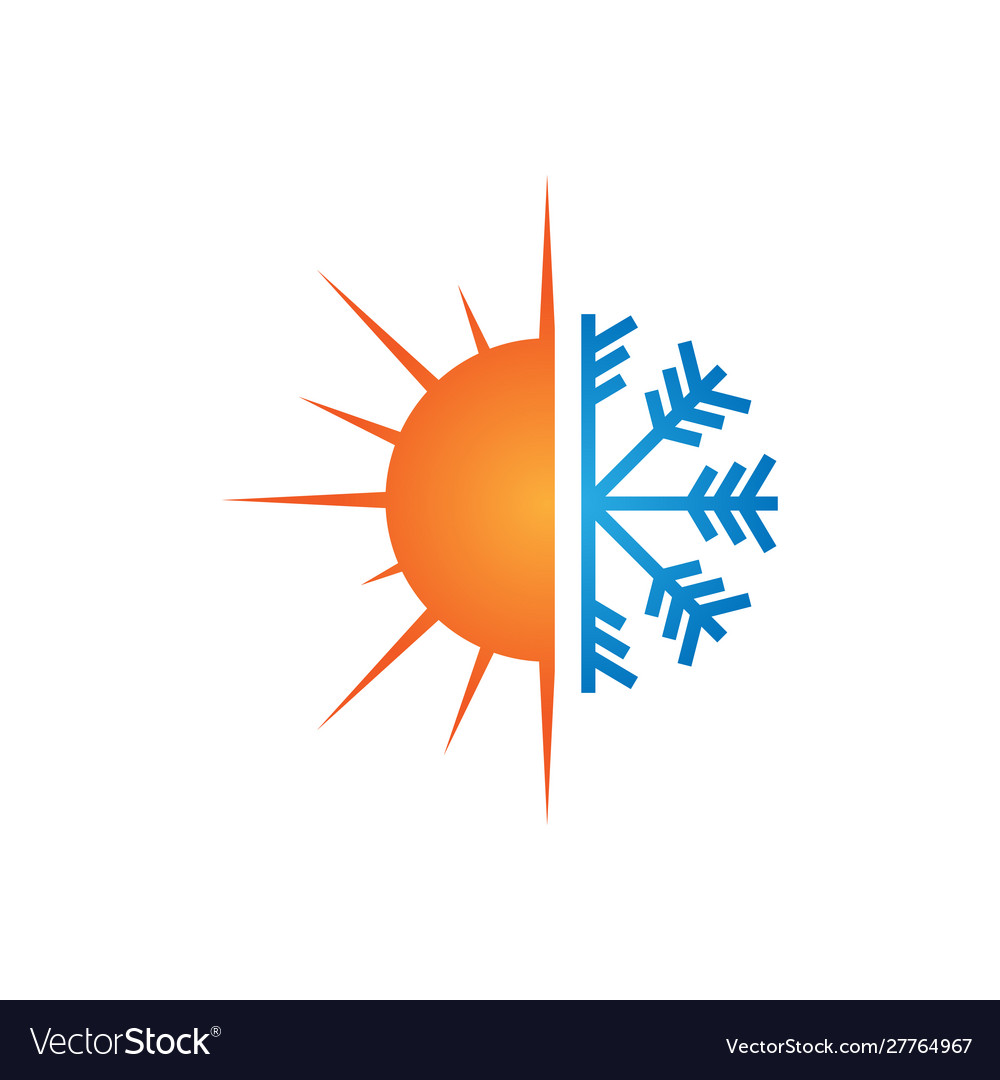 Heating and cooling logos