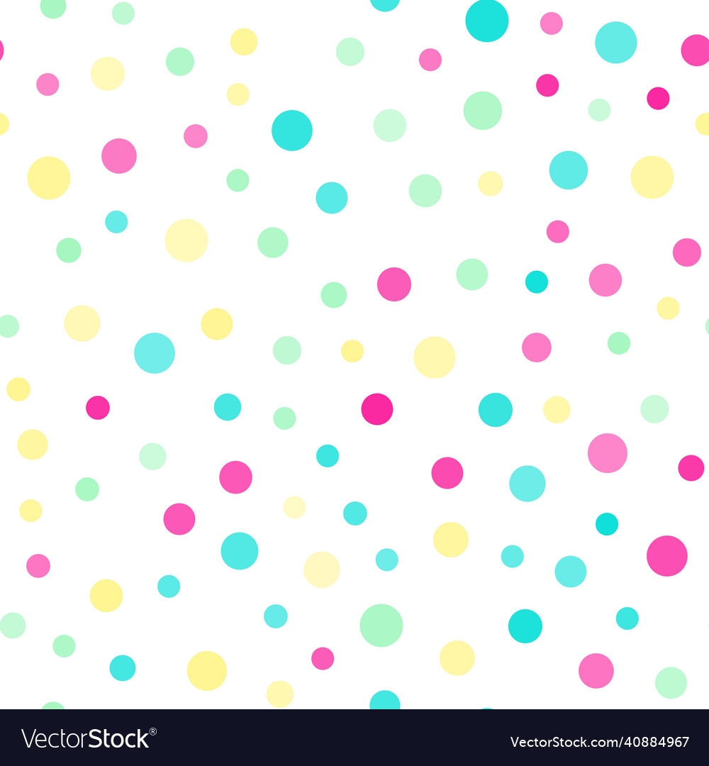 Seamless pattern with random colorful dots