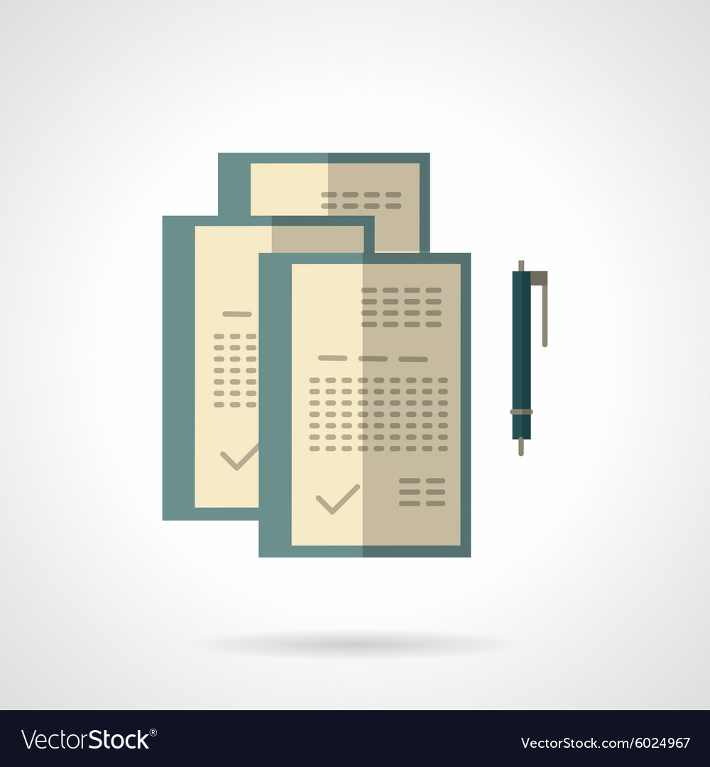 Signing of contracts flat color icon