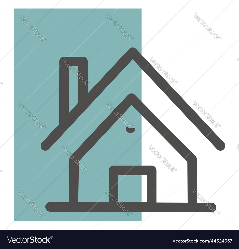 Split level house on a white background