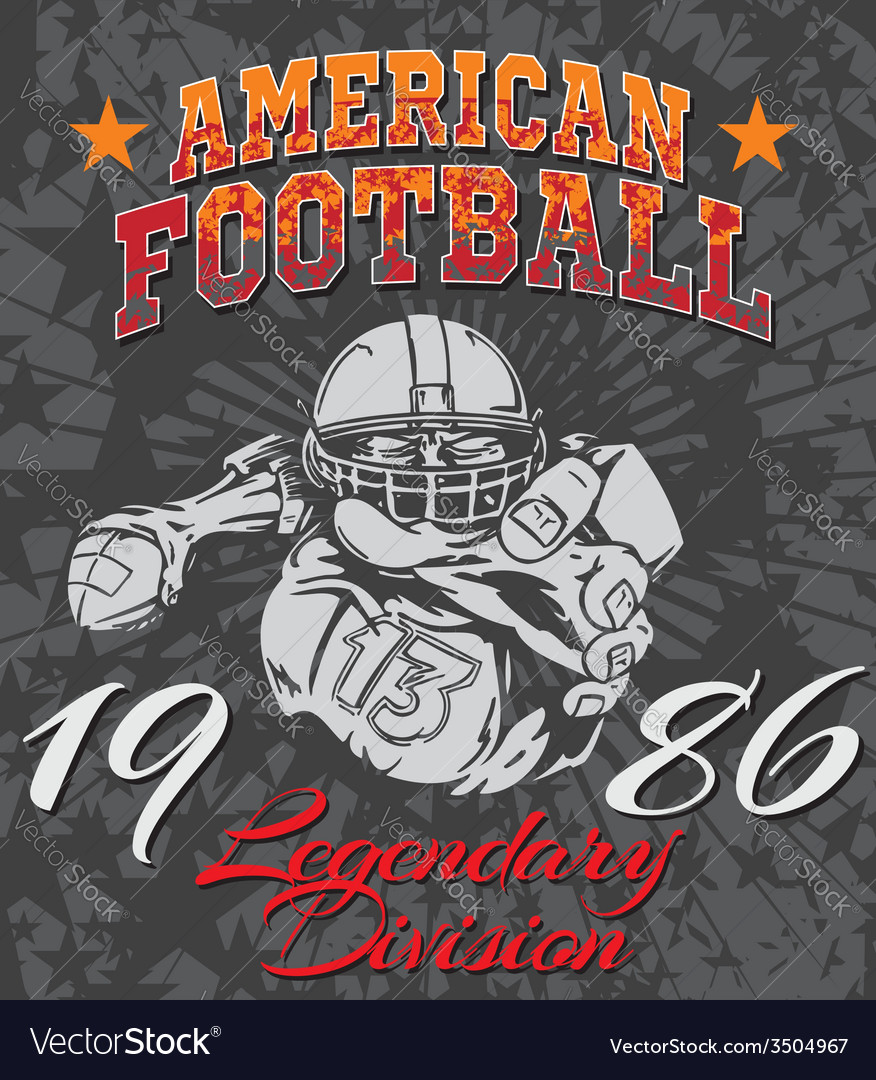 Vintage American Football Print