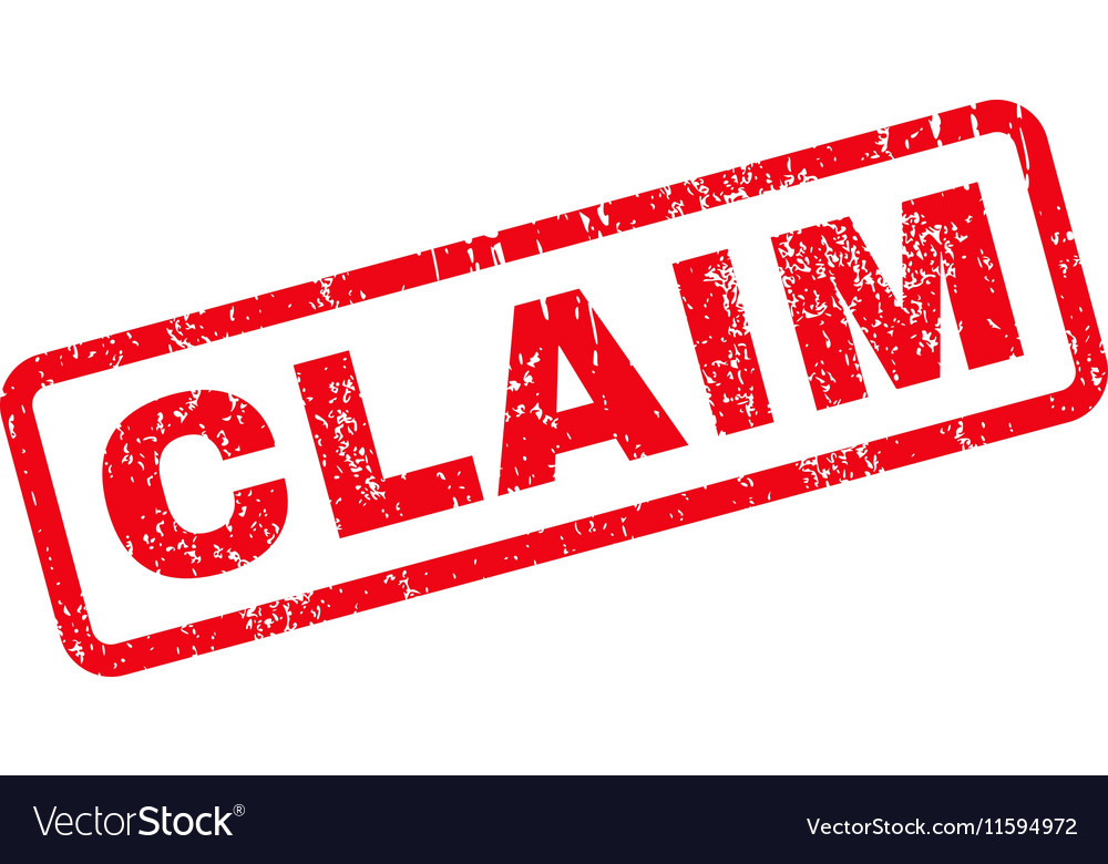 Claim text rubber stamp Royalty Free Vector Image