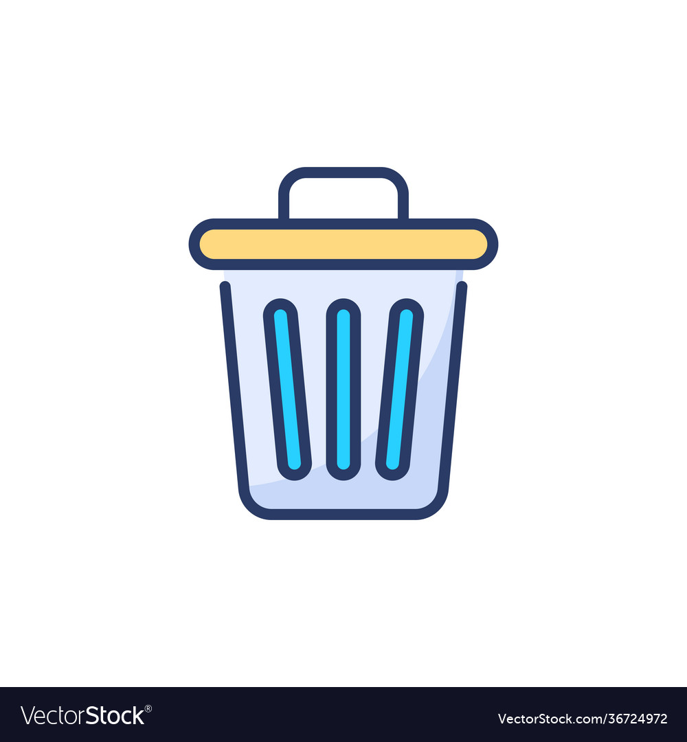 Dustbin Icon In Logotype Royalty Free Vector Image