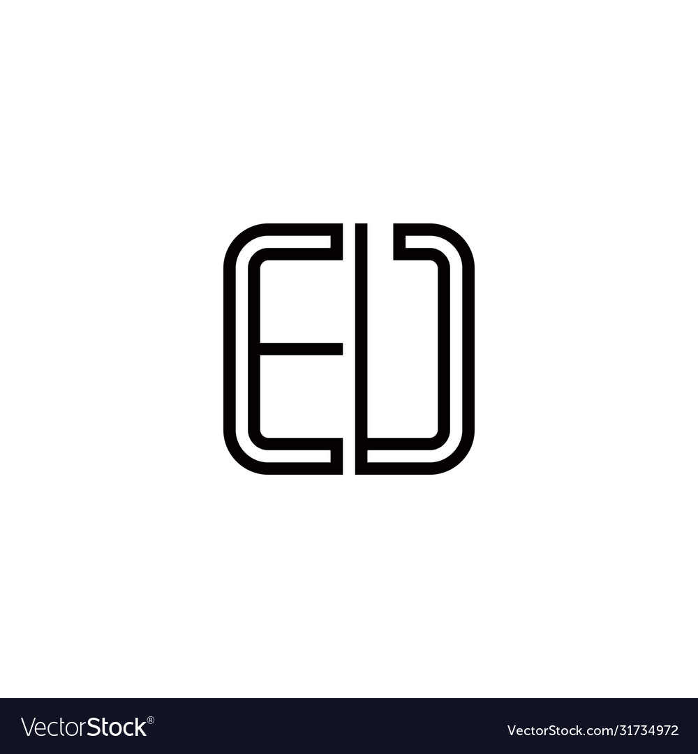 Ed letter logo icon design template elements