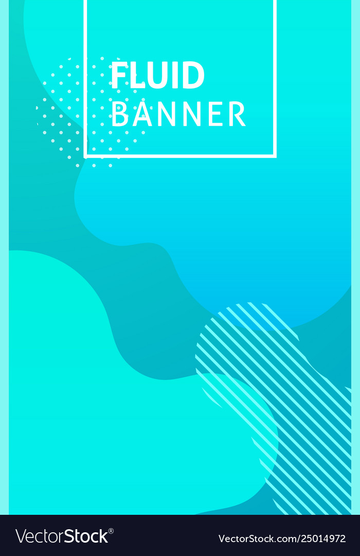 Fluid blue banner text