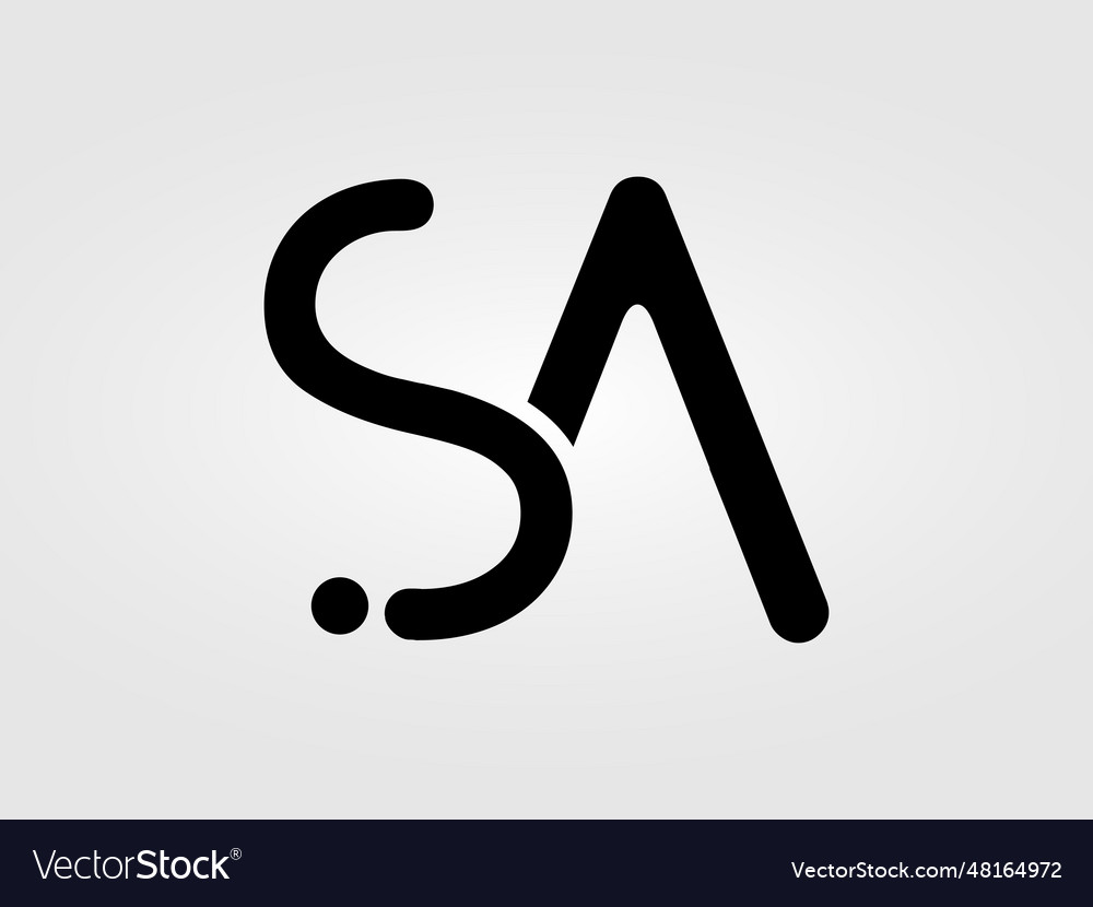 Initial sa letter logo design template monogram Vector Image