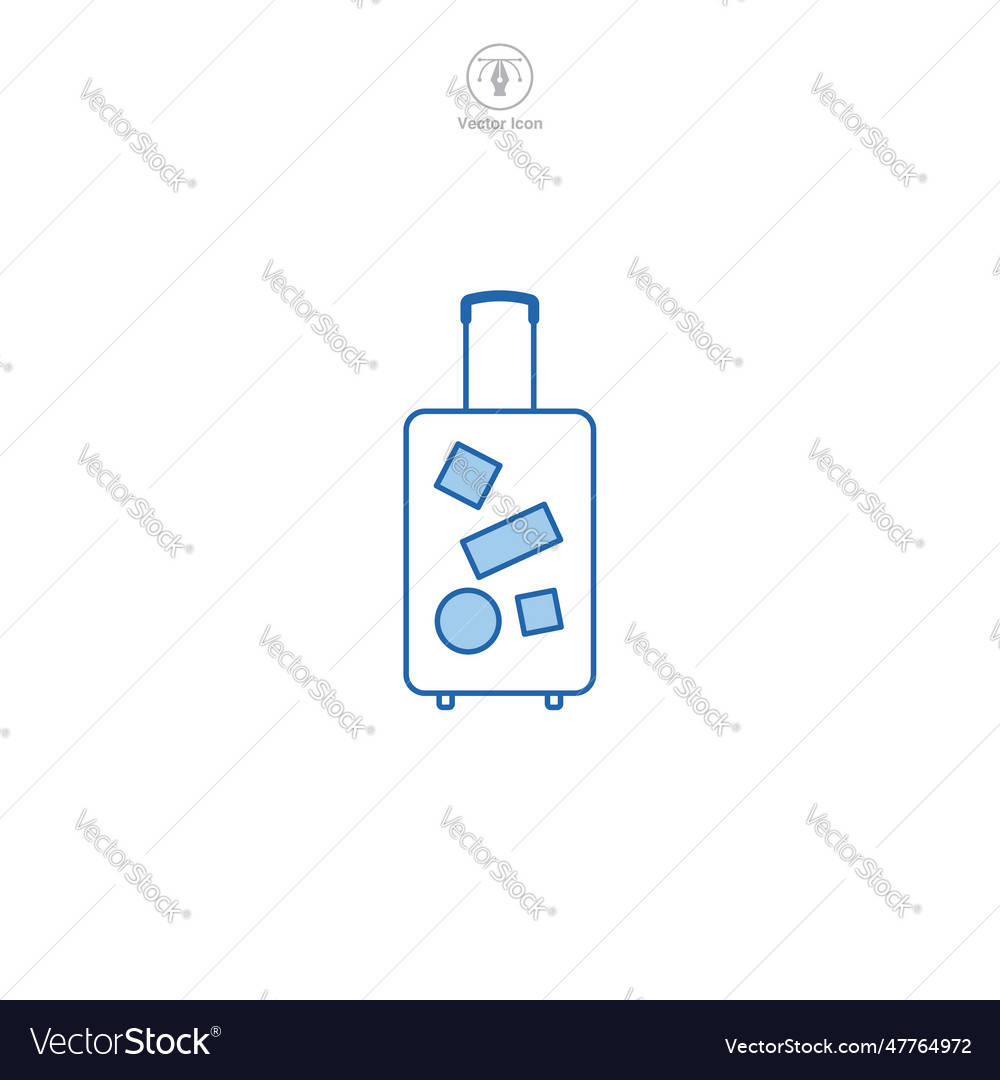 Luggage icon symbol isolated on white background