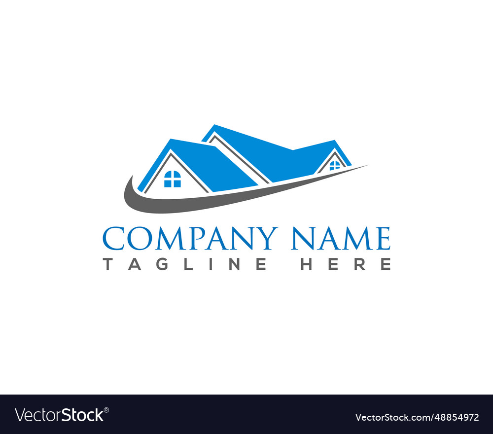 Modern home property and real estate logo design Vector Image