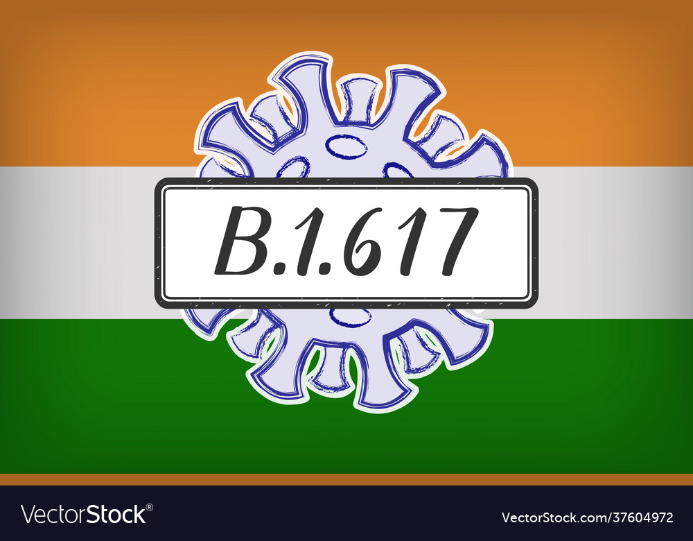 Mutation b1617 a variant sars-cov-2 also vector image Mutation b1617 a variant sars-cov-2 also