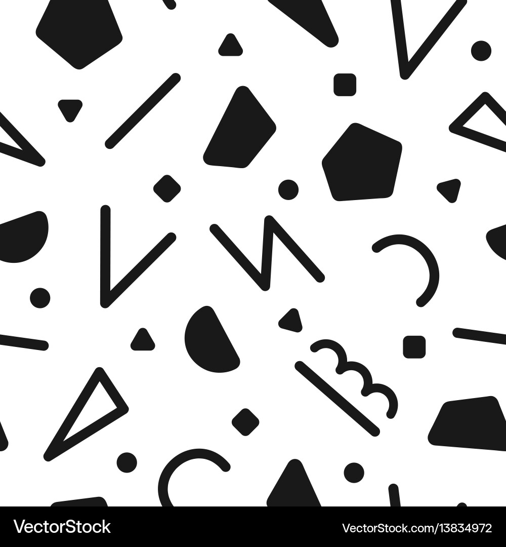 Retro memphis pattern - seamless background Vector Image