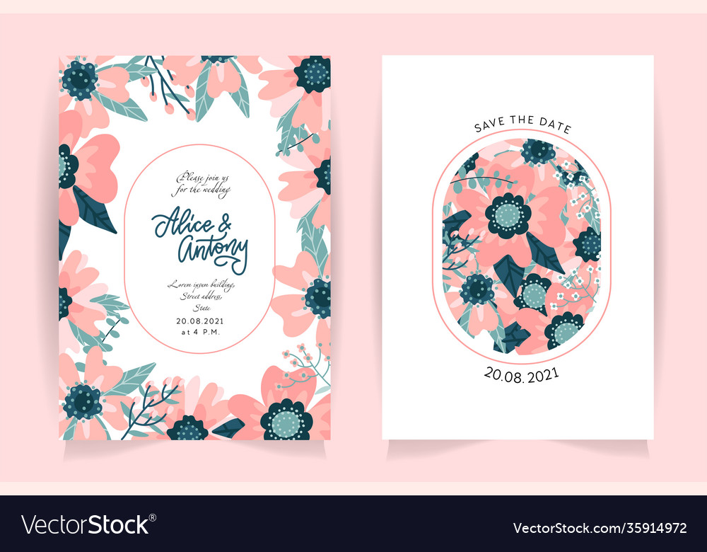 Set flower wedding ornament concept art