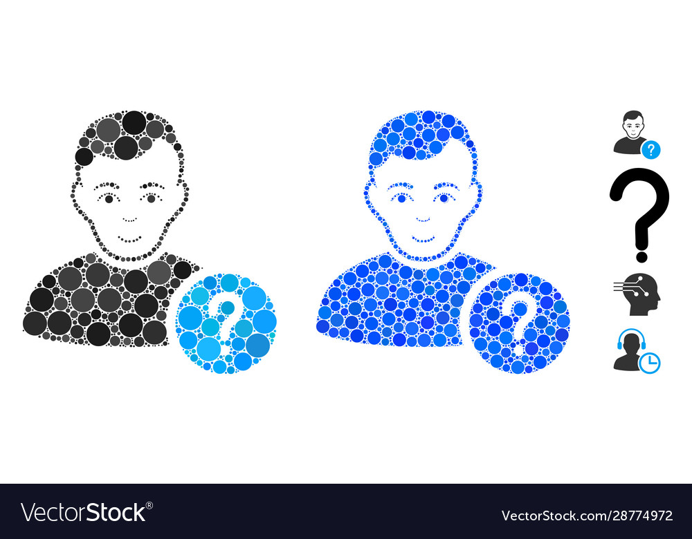 User status composition icon circle dots vector image User status composition icon circle dots