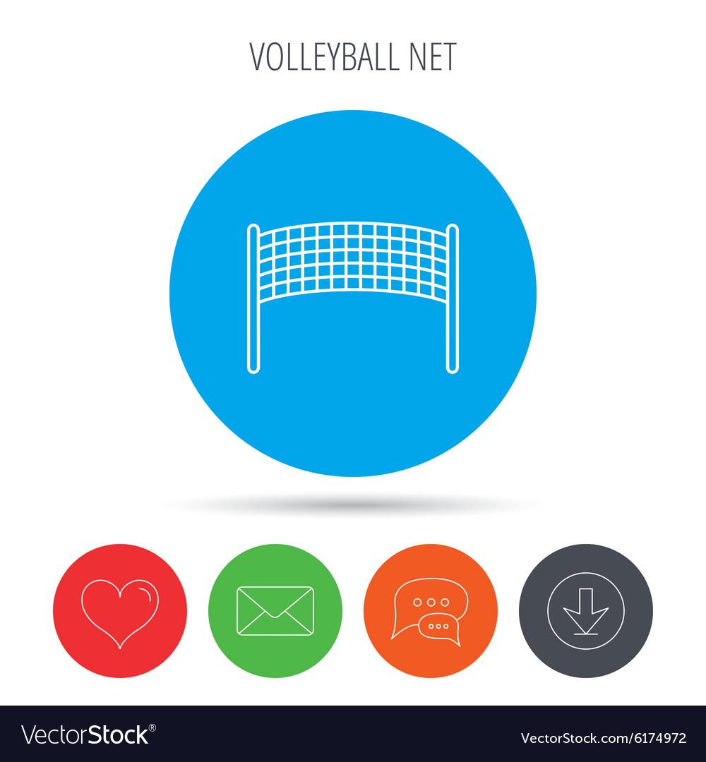 Volleyball Netz Ikone Strand Sport-Schild