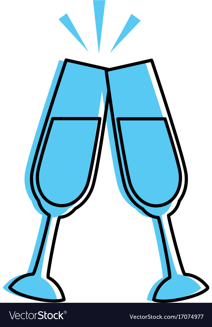 Champagne Glasses Icon Royalty Free Vector Image 0857