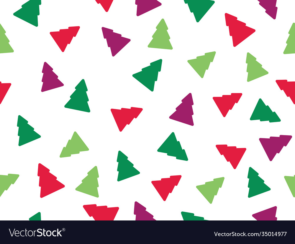 Christmas seamless pattern with tree