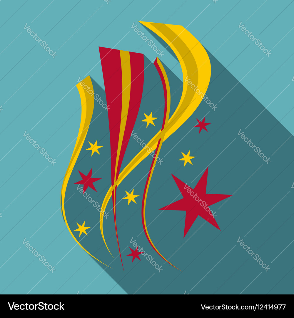 Firework icon flat style Royalty Free Vector Image