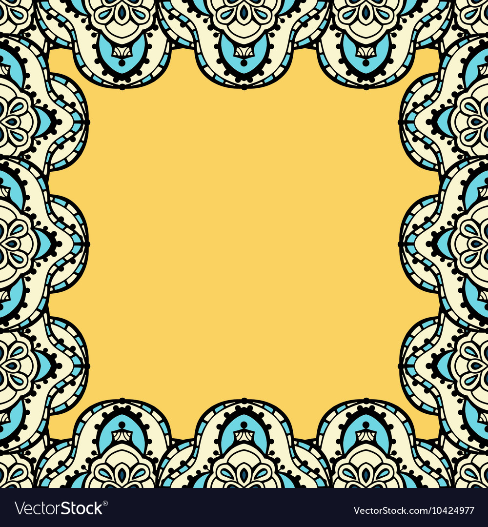 Mandala Frame Background Royalty Free Vector Image Mandala Frame Background Vector Image