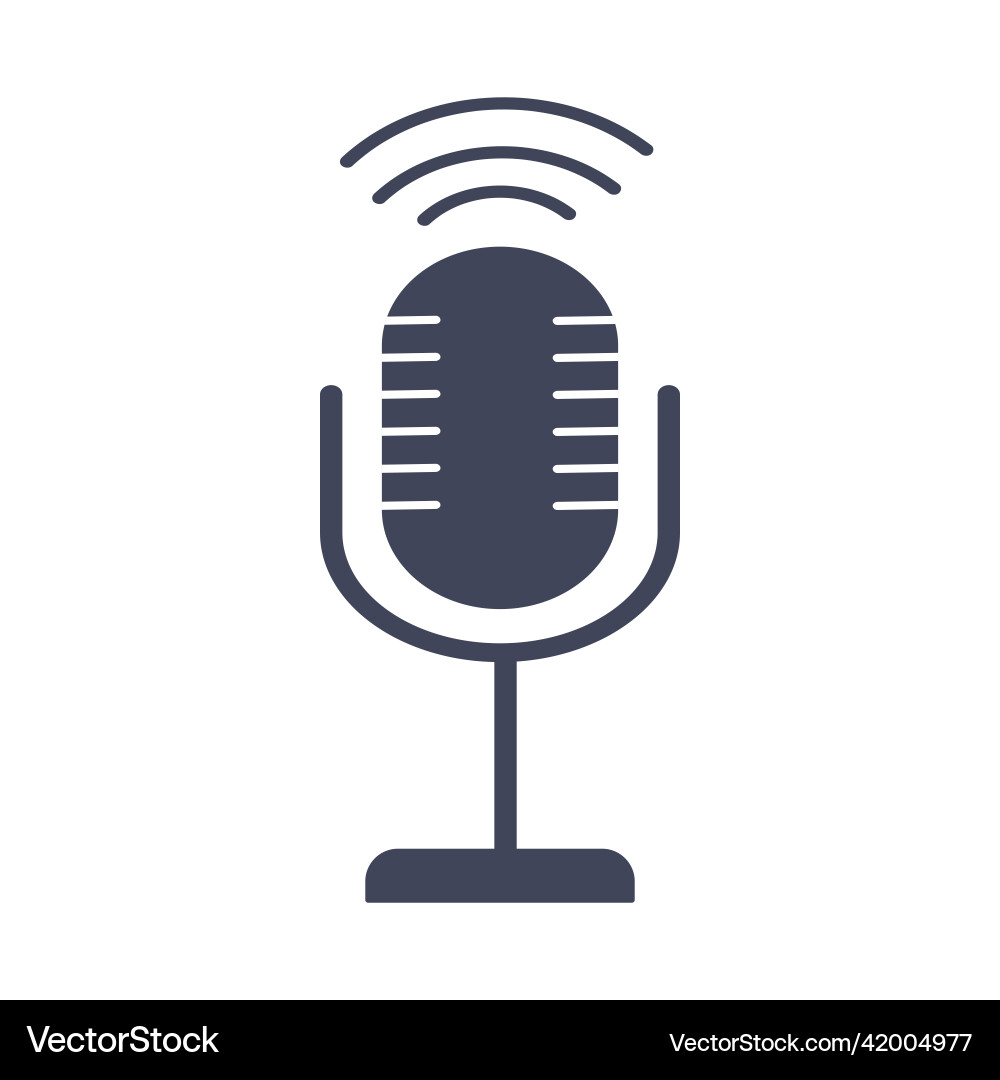 Microphone icon Royalty Free Vector Image - VectorStock