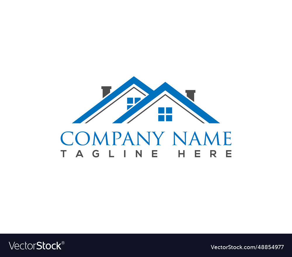 Modern home property and real estate logo design Vector Image