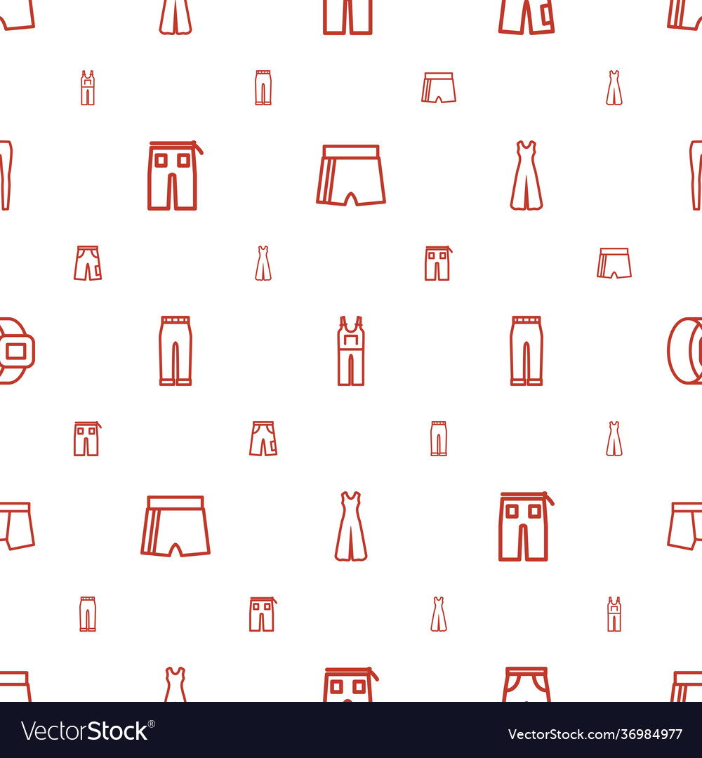 Pants Icons Muster nahtlos weiß Hintergrund