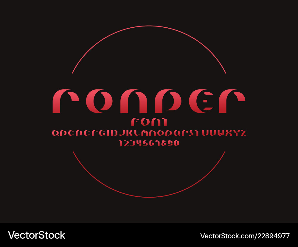 Rounder shadow font alphabet Royalty Free Vector Image