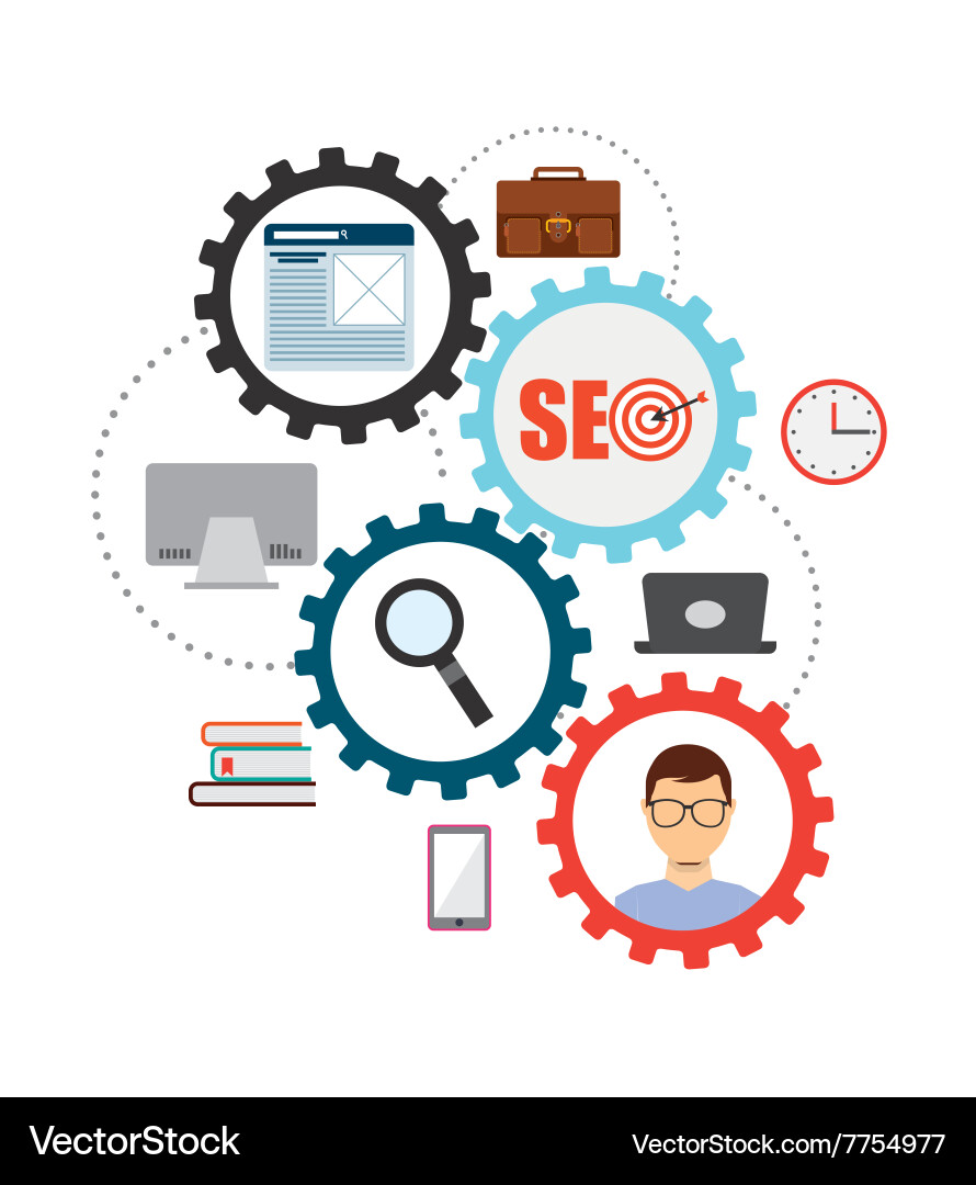 Seo concept design Royalty Free Vector Image - VectorStock