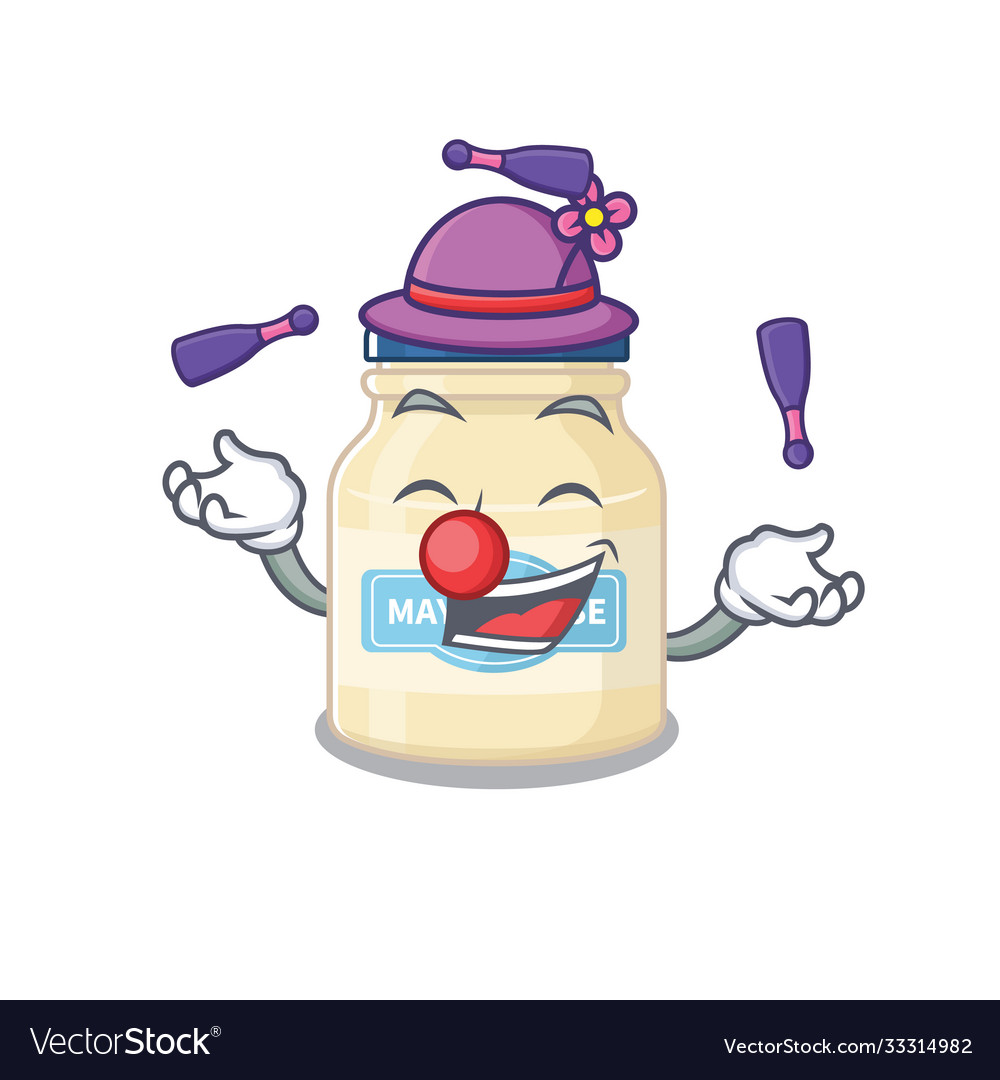 A lively mayonnaise cartoon character design