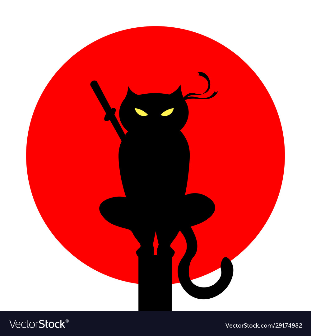 Cat ninja a Royalty Free Vector Image - VectorStock