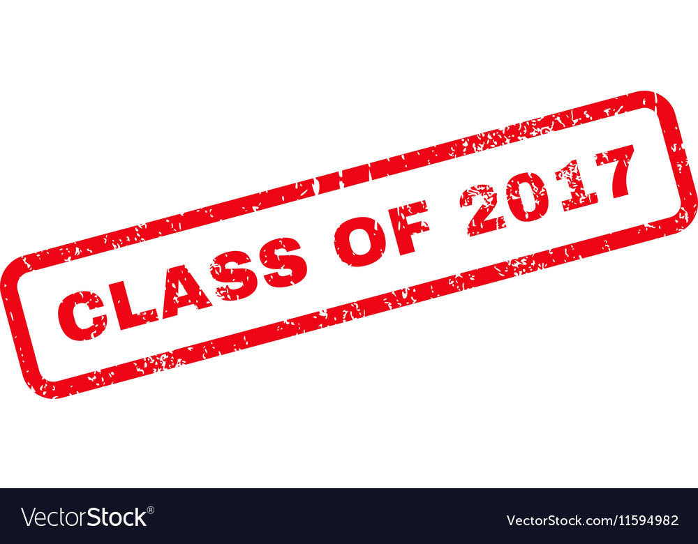 Class of 2017 text rubber stamp Royalty Free Vector Image