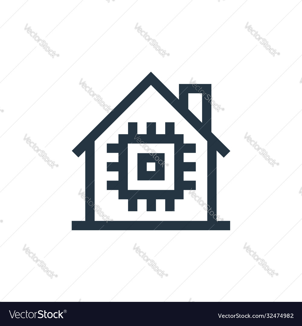 Cpu icon editable stroke linear symbol vector image Cpu icon editable stroke linear symbol