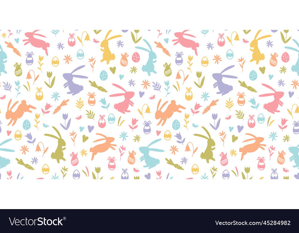 Cute hand drawn easter seamless pattern