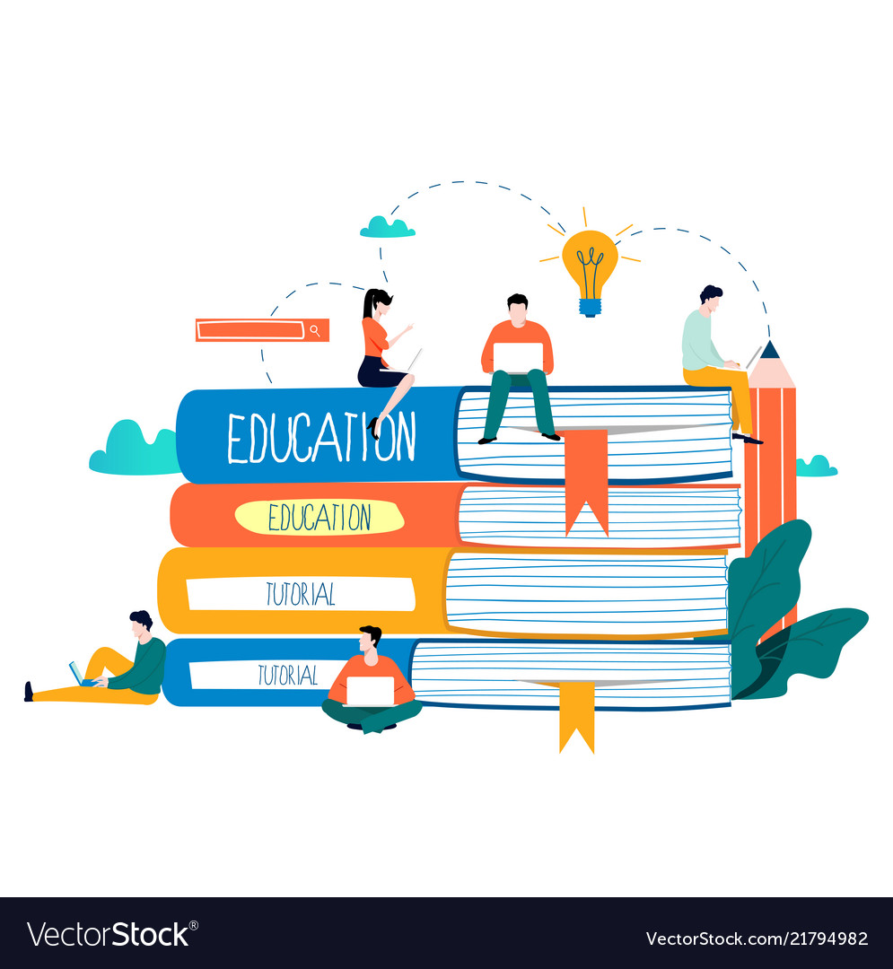 Education online training courses Royalty Free Vector Image