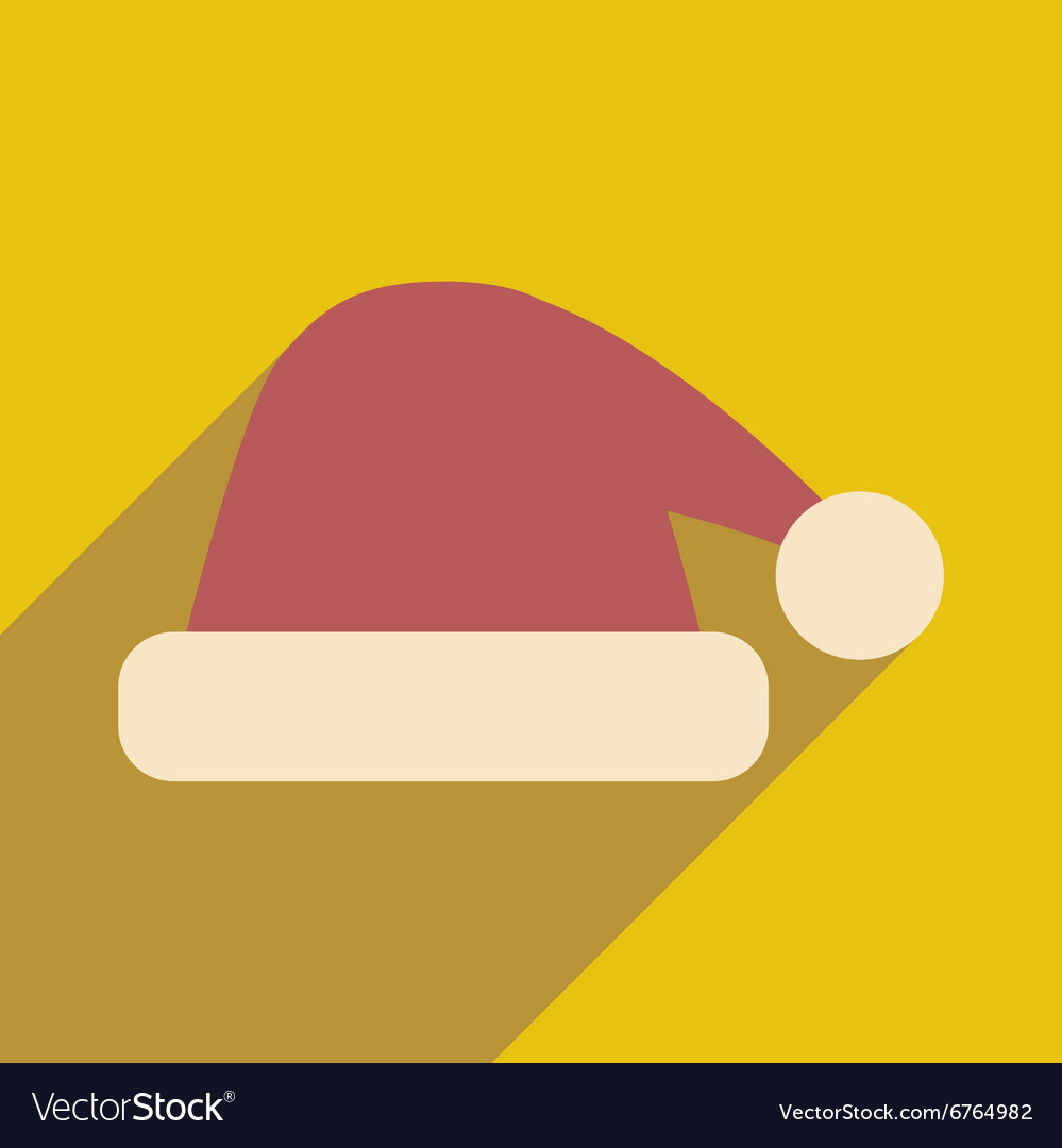 Flat icon with long shadow santa hats