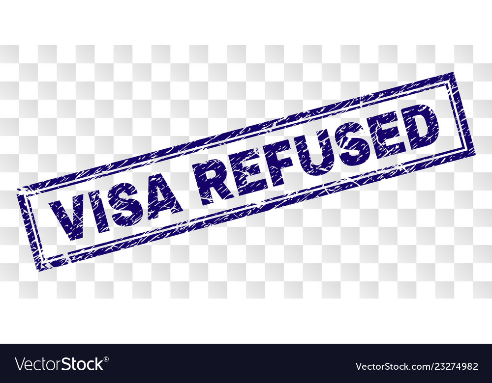 Grunge visa refused rectangle stamp