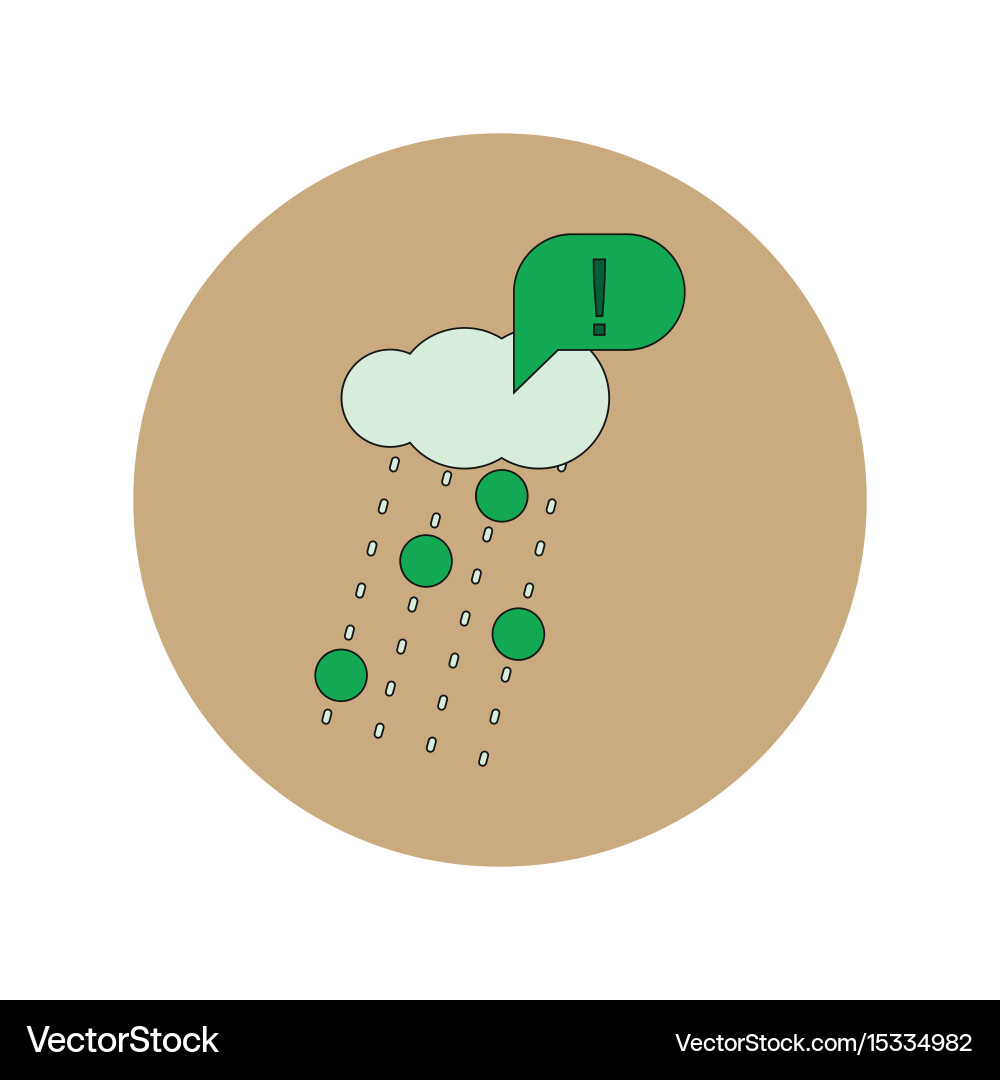 In flat design rain Royalty Free Vector Image - VectorStock
