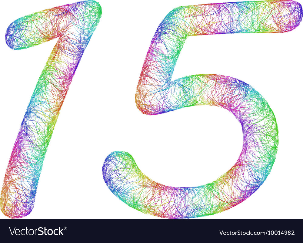 Rainbow sketch font design
